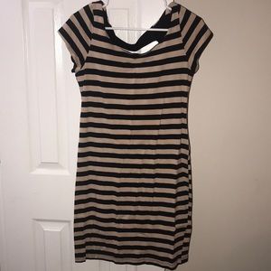 Casual or work dress with block straps in back!